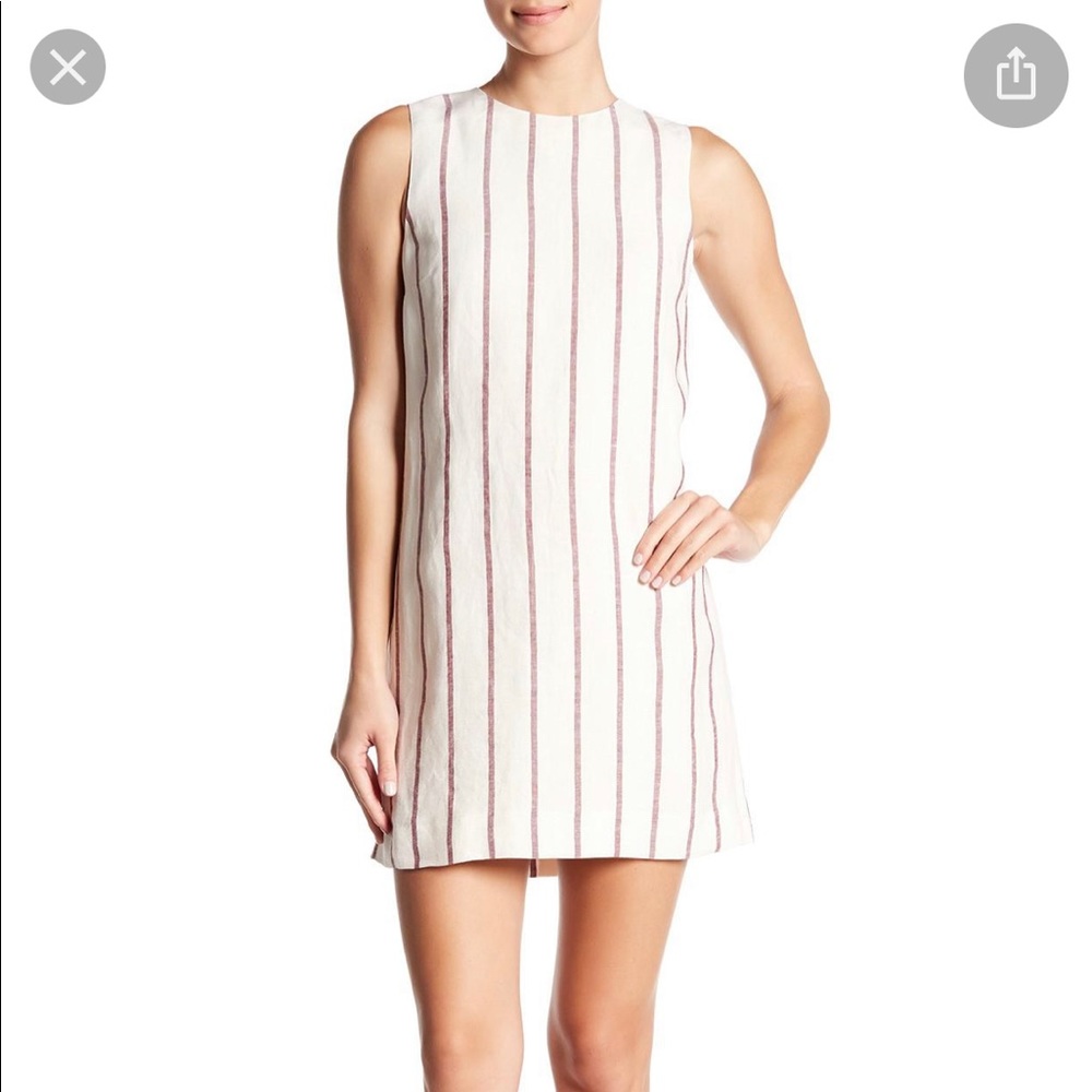 Theory linen striped dress
